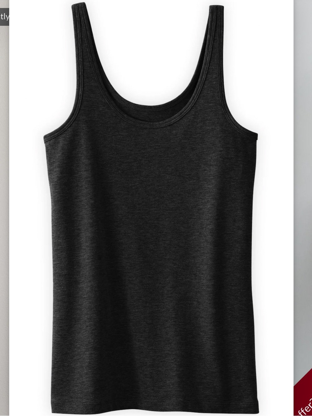 Fair Indigo ✨ NWT Organic Pima Cotton Tank XS Dark Charcoal Heather Ethical